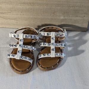 White studded Tahari Sandals Toddler size 6.